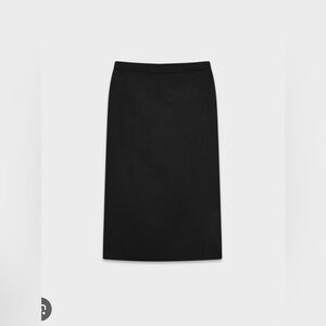 Elegant Black Women's Wool Skirt